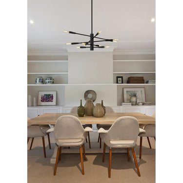 Z-Lite Almet 23.25" Ten Light Chandelier in Matte Black 5