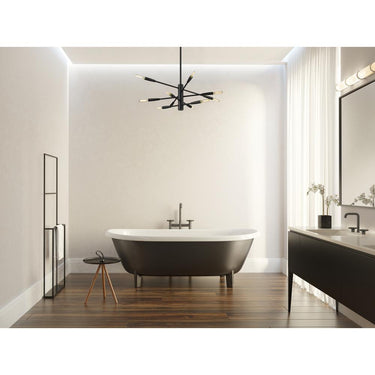 Z-Lite Almet 23.25" Ten Light Chandelier in Matte Black 6
