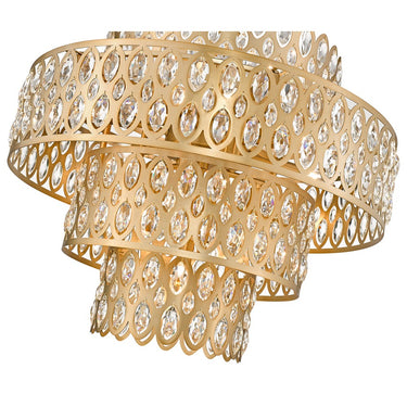 Z-Lite Almet 25.75" 13 Light Chandelier in Heirloom Brass Finish 3