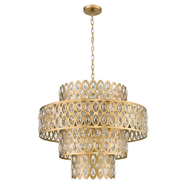 Z-Lite Almet 25.75" 13 Light Chandelier in Heirloom Brass Finish 4