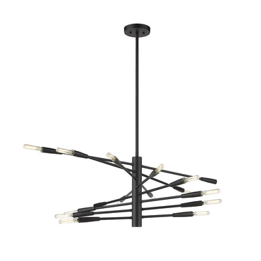 Z-Lite Almet 32" 16 Light Chandelier in Matte Black Finish 1