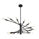 Z-Lite Almet 32" 16 Light Chandelier in Matte Black Finish 2