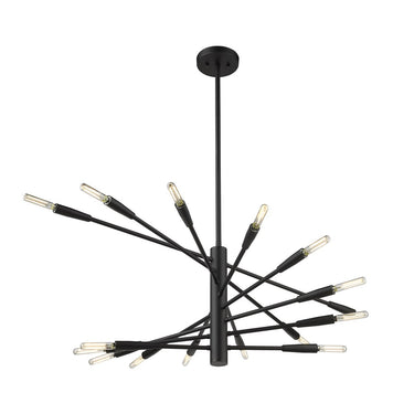 Z-Lite Almet 32" 16 Light Chandelier in Matte Black Finish 2