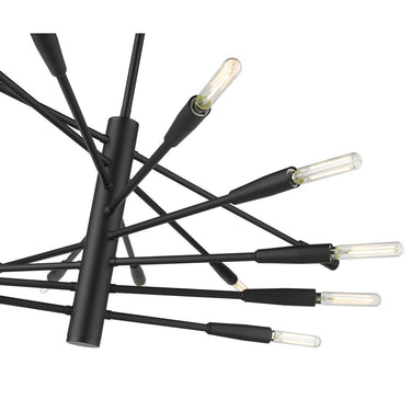 Z-Lite Almet 32" 16 Light Chandelier in Matte Black Finish 3