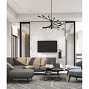Z-Lite Almet 32" 16 Light Chandelier in Matte Black Finish 6