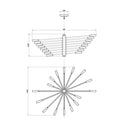 Z-Lite Almet 32" 16 Light Chandelier in Matte Black Finish 7