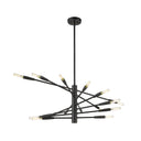 Z-Lite Almet 32" 16 Light Chandelier in Matte Black Finish 