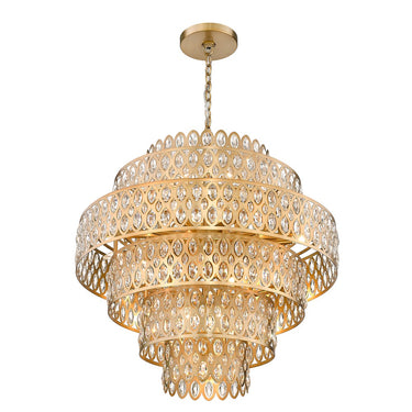 Z-Lite Almet 32.5" 17 Light Chandelier in Heirloom Brass Finish 1