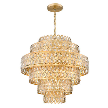 Z-Lite Almet 32.5" 17 Light Chandelier in Heirloom Brass Finish 2