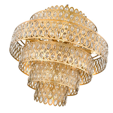 Z-Lite Almet 32.5" 17 Light Chandelier in Heirloom Brass Finish 3