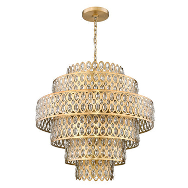 Z-Lite Almet 32.5" 17 Light Chandelier in Heirloom Brass Finish 4