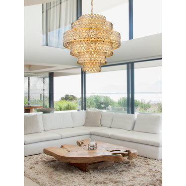 Z-Lite Almet 32.5" 17 Light Chandelier in Heirloom Brass Finish 5