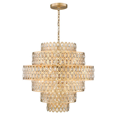 Z-Lite Almet 32.5" 17 Light Chandelier in Heirloom Brass Finish 