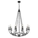 Z-Lite Almet 33" 10 Light Chandelier in Matte Black Finish 1