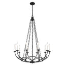 Z-Lite Almet 33" 10 Light Chandelier in Matte Black Finish 2