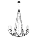 Z-Lite Almet 33" 10 Light Chandelier in Matte Black Finish 4