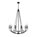 Z-Lite Almet 33" 10 Light Chandelier in Matte Black Finish 
