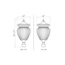Z-Lite Almet 4 Light Outdoor Post Mount Fixture 5