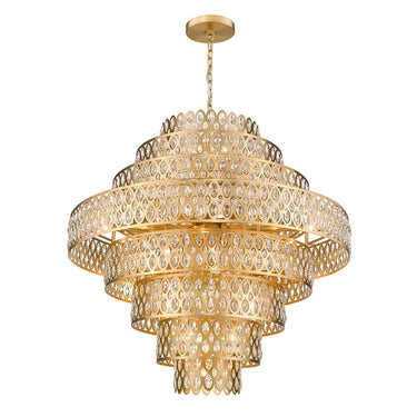 Z-Lite Almet 44.75" 25 Light Chandelier in Heirloom Brass Finish 2
