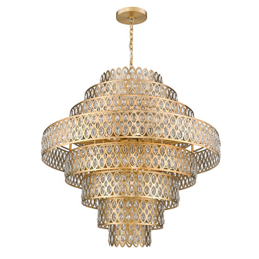 Z-Lite Almet 44.75" 25 Light Chandelier in Heirloom Brass Finish 4