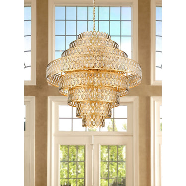Z-Lite Almet 44.75" 25 Light Chandelier in Heirloom Brass Finish 6