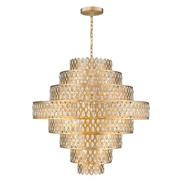 Z-Lite Almet 44.75" 25 Light Chandelier in Heirloom Brass Finish 