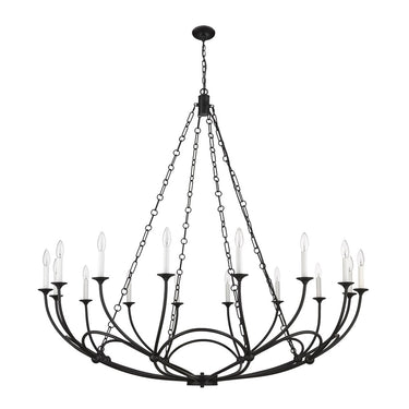 Z-Lite Almet 55" 16 Light Chandelier in Matte Black Finish 2