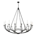Z-Lite Almet 55" 16 Light Chandelier in Matte Black Finish 4