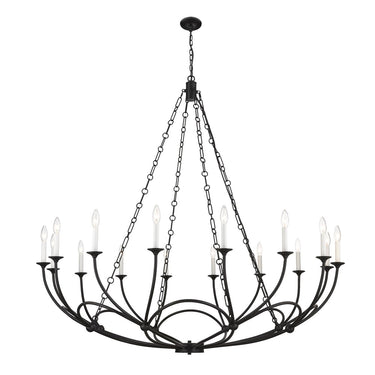 Z-Lite Almet 55" 16 Light Chandelier in Matte Black Finish 4