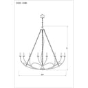 Z-Lite Almet 55" 16 Light Chandelier in Matte Black Finish 7