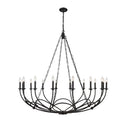 Z-Lite Almet 55" 16 Light Chandelier in Matte Black Finish 