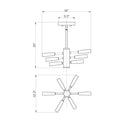 Z Lite Almet 6 Light Semi Flush Mount 7