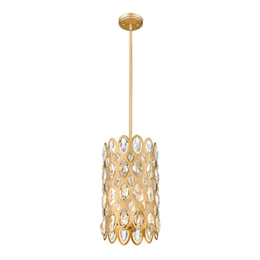 Z-Lite Almet 9.25" 3 Light Pendant in Heirloom Brass Finish 1