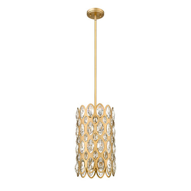 Z-Lite Almet 9.25" 3 Light Pendant in Heirloom Brass Finish 4