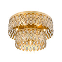 Z-Lite Almet 9 Light Flush Mount in Heirloom Brass Finish 1