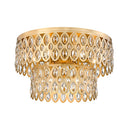 Z-Lite Almet 9 Light Flush Mount in Heirloom Brass Finish 2