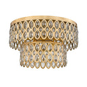 Z-Lite Almet 9 Light Flush Mount in Heirloom Brass Finish 4