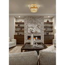 Z-Lite Almet 9 Light Flush Mount in Heirloom Brass Finish 5