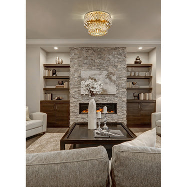 Z-Lite Almet 9 Light Flush Mount in Heirloom Brass Finish 5