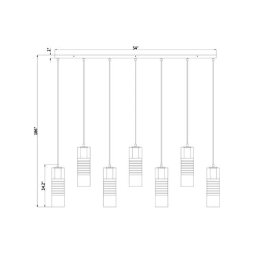 Z Lite Alton 7 Light Linear Chandelier 7