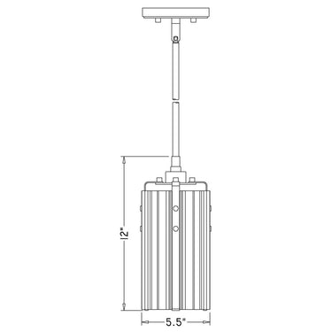 Z Lite Alverton 1 Light 12" Pendant 7