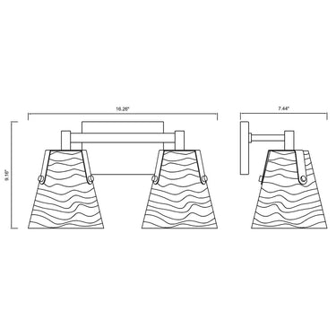 Z Lite Analia 2 Light Vanity Wall Sconce 7