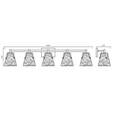 Z Lite Analia 5 Light Vanity Wall Sconce 7