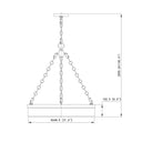 Z Lite Anders 3 Light 4" High Chandelier 7