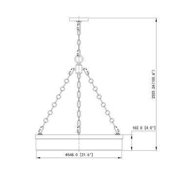 Z Lite Anders 3 Light 4" High Chandelier 7