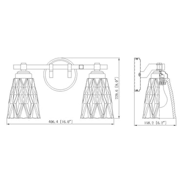 Z Lite Andree 2 Light Vanity Wall Sconce 7