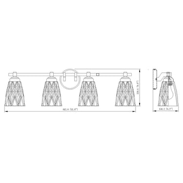 Z Lite Andree 4 Light Vanity Wall Sconce 7
