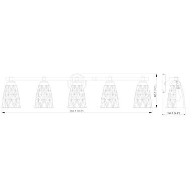 Z Lite Andree 5 Light Vanity Wall Sconce 7