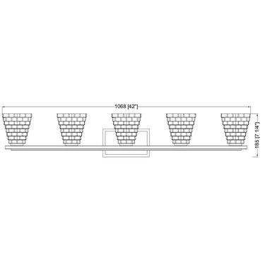 Z Lite Annalise 5 Light Vanity Wall Sconce 7