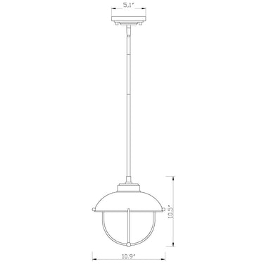 Z Lite Ansel 1 Light Outdoor Pendant 7
